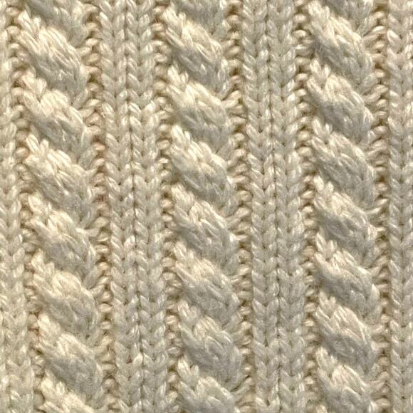 Artisan NY Cream Mixed Knit Split Back Sweater size Small - Picture 3 of 8